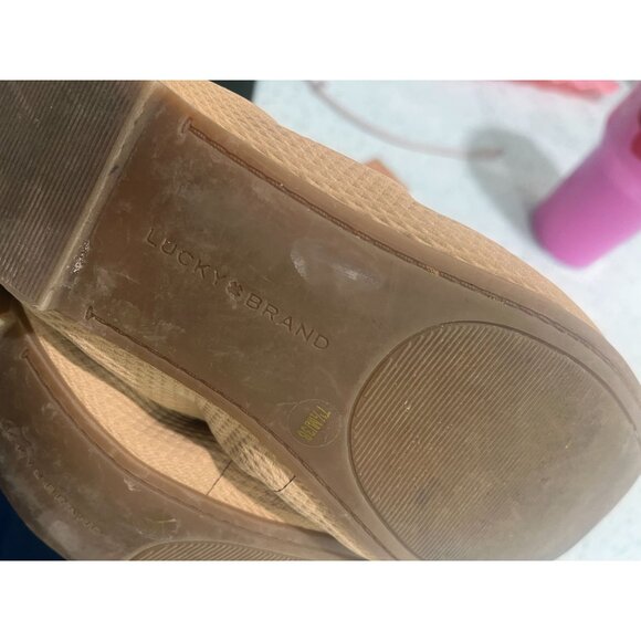 Lucky Brand Suede Ballet Beige Flats 7.5 - Picture 4 of 5